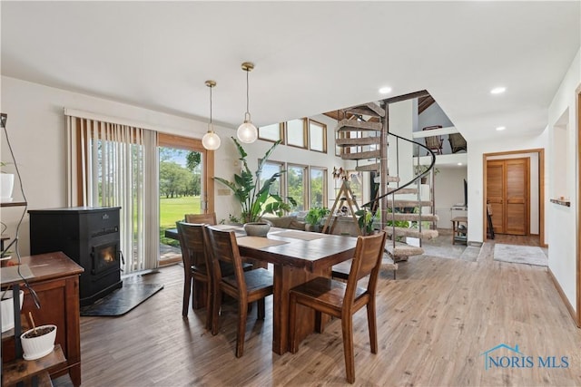 23866 W State Route 579, Curtice, OH 43412 - dining room featuring light wood-style floors and recessed lighting