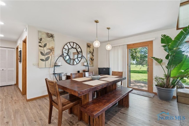 23866 W State Route 579, Curtice, OH 43412 - dining space featuring light wood-type flooring and recessed lighting