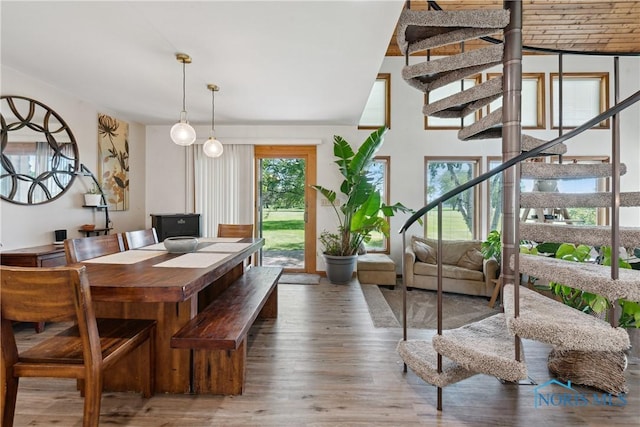 23866 W State Route 579, Curtice, OH 43412 - dining space with stairway and wood finished floors