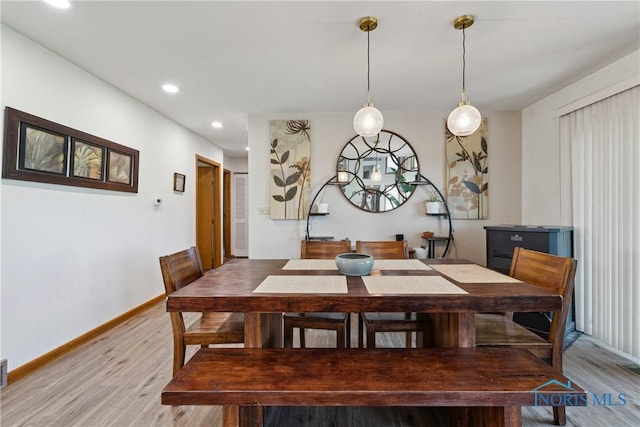 23866 W State Route 579, Curtice, OH 43412 - dining space featuring light wood-style flooring and recessed lighting