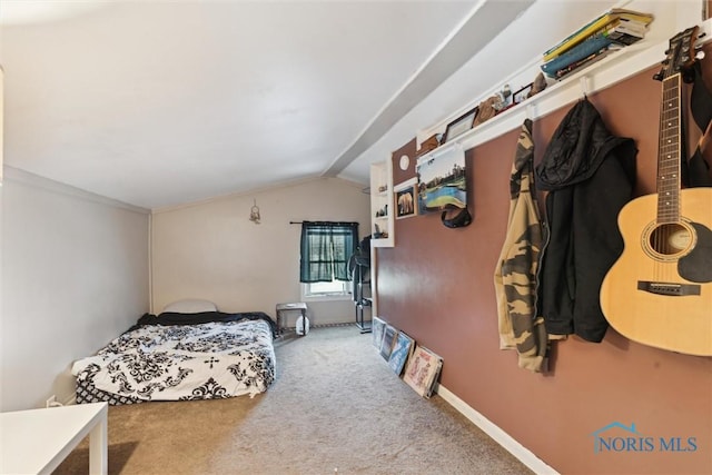 422 Eben Ave, Findlay, OH 45840 - carpeted bedroom with lofted ceiling