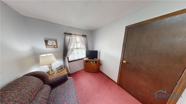 43 Longfellow Dr, Tiffin, OH 44883 - living area with carpet floors and a textured ceiling
