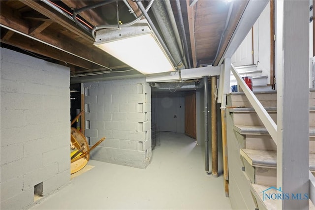 4128 Douglas Rd, Toledo, OH 43613 - unfinished basement with stairs