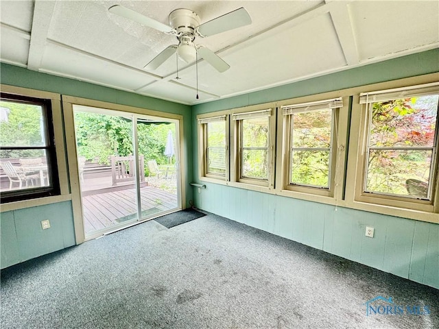 908 E High St, Hicksville, OH 43526 - unfurnished sunroom featuring ceiling fan and french doors