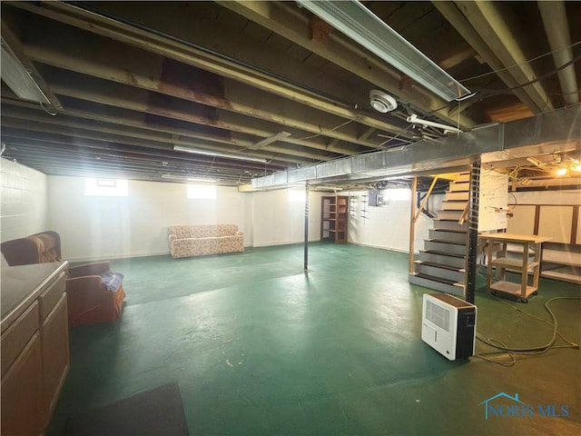 1007 Leonard Ct, Fostoria, OH 44830 - below grade area featuring stairs