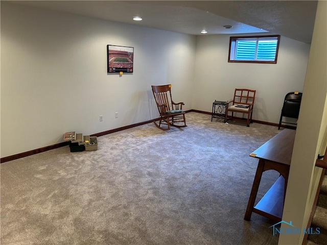 2440 Bluestone Dr, Findlay, OH 45840 - sitting room with carpet flooring and recessed lighting