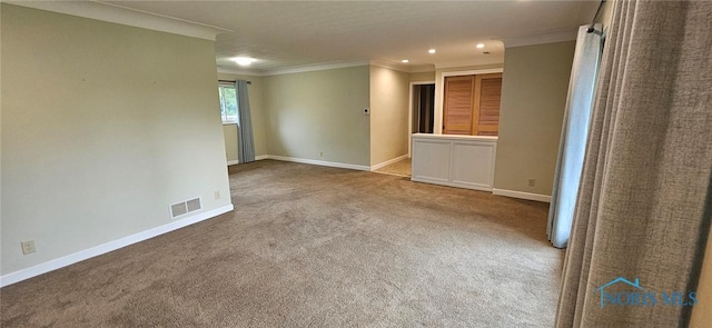4010 Wreford Ct, Toledo, OH 43614 - unfurnished room featuring ornamental molding, carpet, and recessed lighting