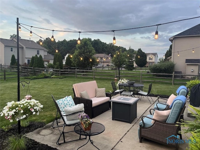 2393 Woods Edge Rd, Perrysburg, OH 43551 - fenced backyard with an outdoor hangout area and a patio area