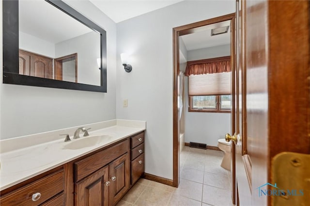 7106 Country Creek Rd, Maumee, OH 43537 - full bath with vanity, shower / bath combination with curtain, and tile patterned flooring