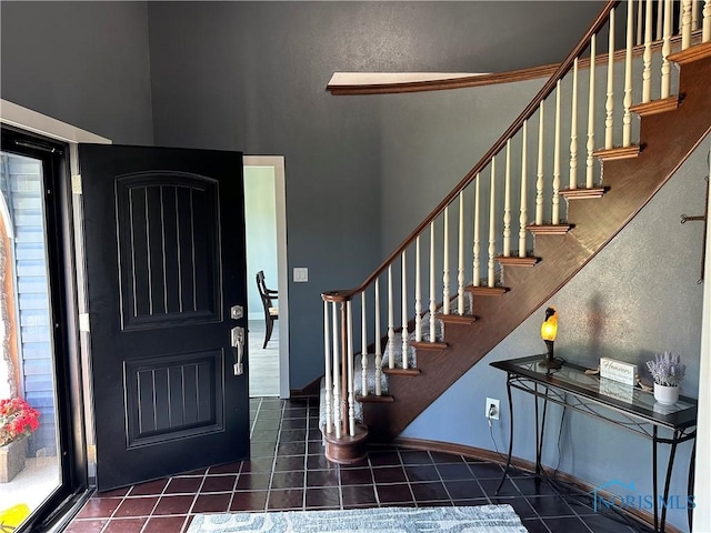 7106 Country Creek Rd, Maumee, OH 43537 - foyer featuring tile patterned floors and stairs