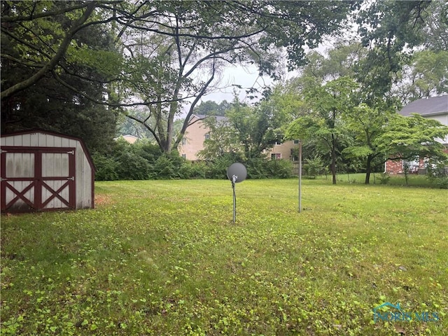 6913 Brint Rd, Sylvania, OH 43560 - view of grassy yard featuring a storage unit