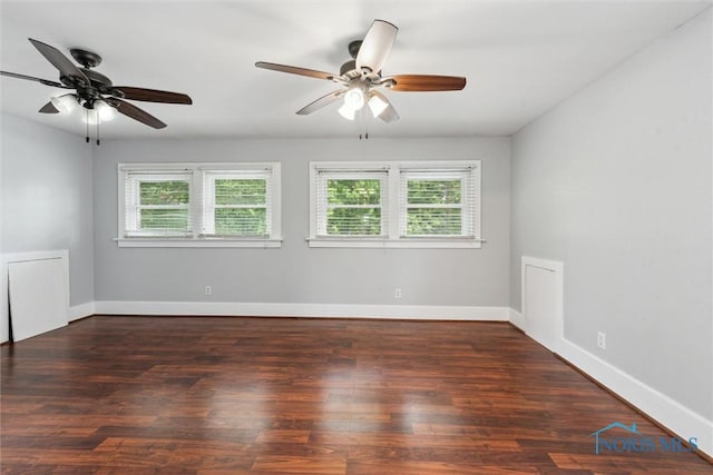 108 Western Ave, Findlay, OH 45840 - empty room with ceiling fan and wood finished floors
