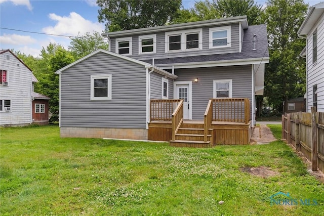 108 Western Ave, Findlay, OH 45840 - view of front facade featuring a deck and roof with shingles