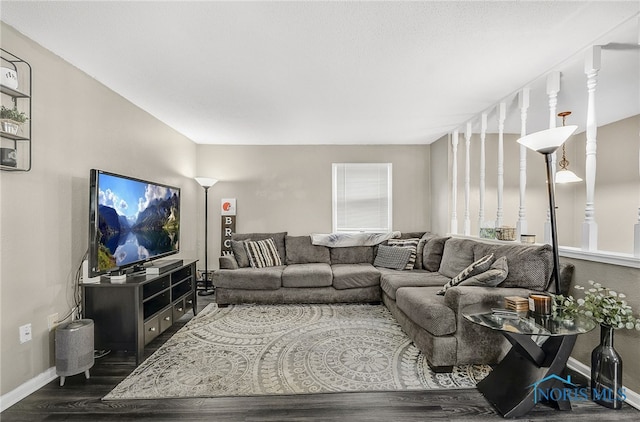 616 Normandie Blvd, Bowling Green, OH 43402 - living room with dark wood-type flooring and baseboards