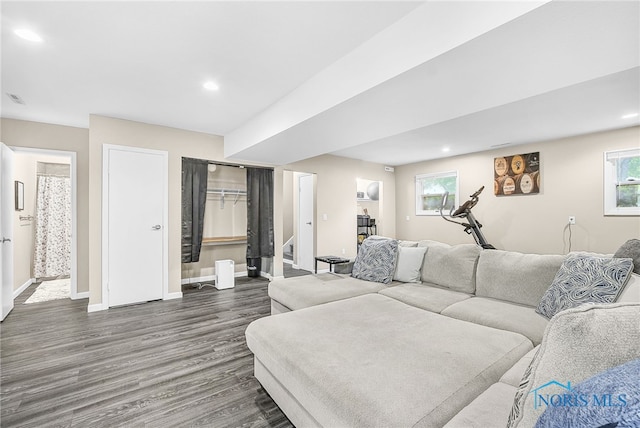 616 Normandie Blvd, Bowling Green, OH 43402 - living area with dark wood finished floors, healthy amount of natural light, and recessed lighting