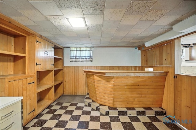 2632 117th St, Toledo, OH 43611 - bar area with dark flooring and wooden walls