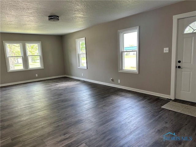 101 S Madison St, Antwerp, OH 45813 - entrance foyer with plenty of natural light, dark wood finished floors, and a textured ceiling