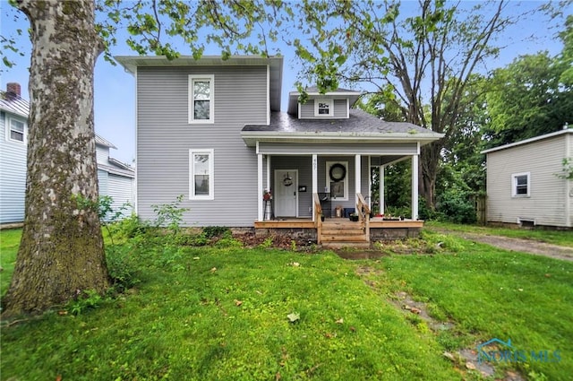 407 Washington St, Findlay, OH 45840 - view of front of home with a porch and a front yard