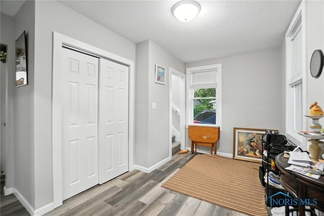 407 Washington St, Findlay, OH 45840 - office with wood finished floors and a textured ceiling