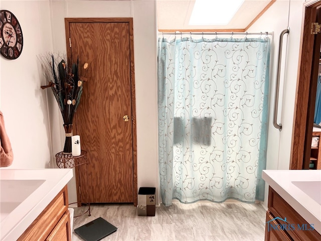 120 E Nicholas St, Arlington, OH 45814 - full bathroom with vanity and a shower with shower curtain