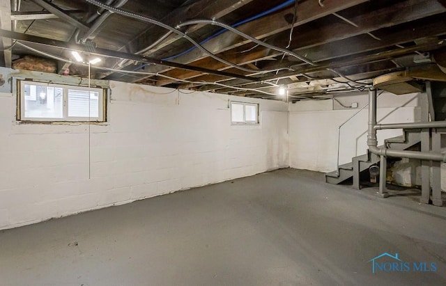 2242 Vaness Dr, Toledo, OH 43615 - below grade area featuring plenty of natural light and stairs