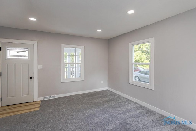 2242 Vaness Dr, Toledo, OH 43615 - foyer featuring healthy amount of natural light, recessed lighting, and carpet