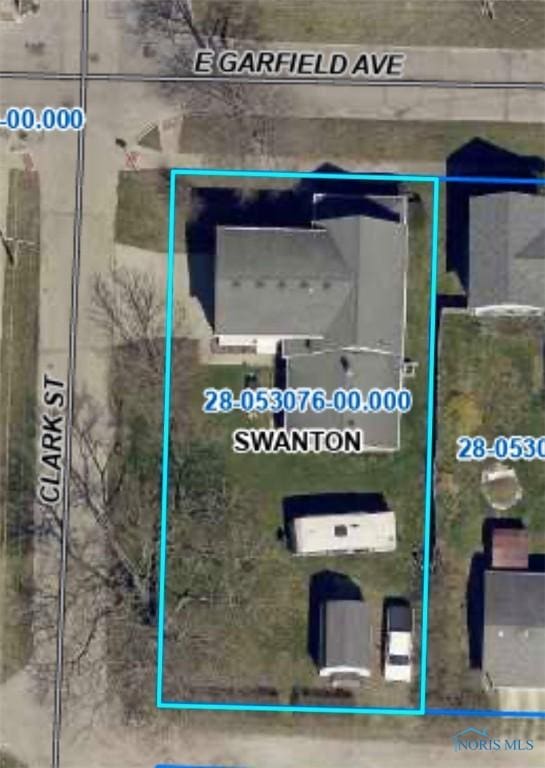 404 E Garfield Ave, Swanton, OH 43558 - map of property location featuring property parcel outlined