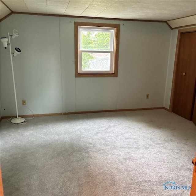 404 E Garfield Ave, Swanton, OH 43558 - unfurnished bedroom with lofted ceiling and carpet floors