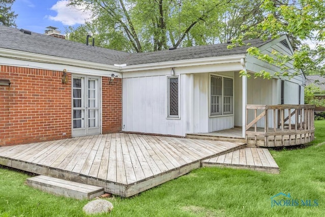 3733 Shamrock Dr, Toledo, OH 43615 - deck featuring a lawn
