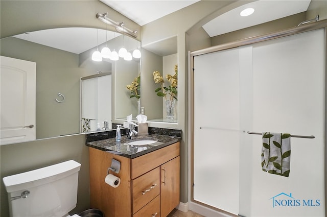 3862 Ravine Hollow Ct, Maumee, OH 43537 - bathroom featuring vanity and a shower stall
