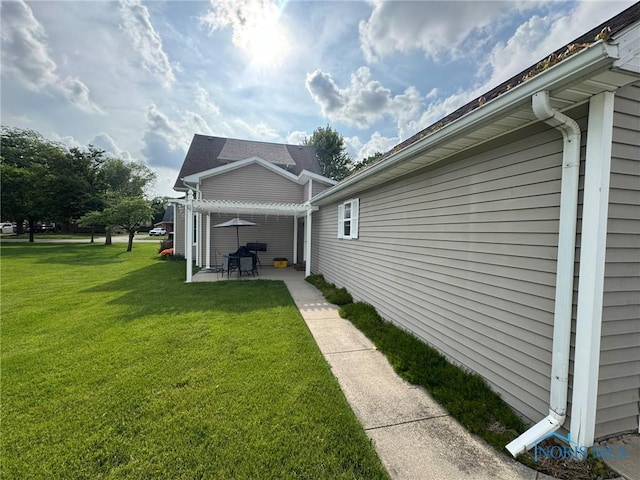 506 Ditto St, Archbold, OH 43502 - view of property exterior featuring a pergola, a patio area, and a lawn