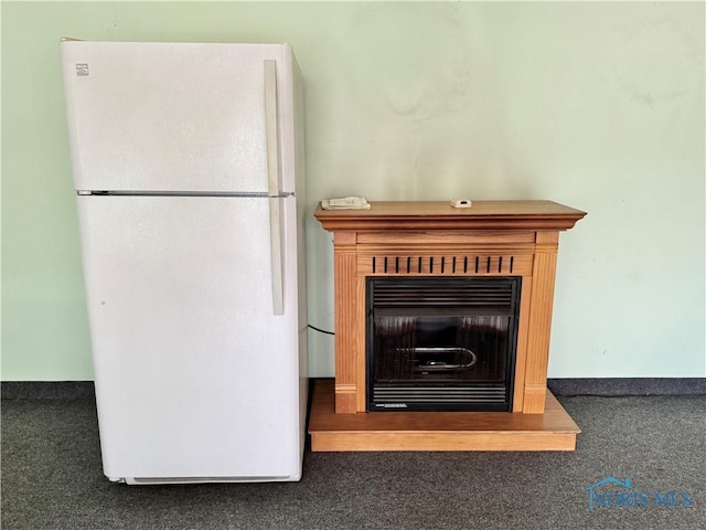 220 Rolland St, Bryan, OH 43506 - detailed view of freestanding refrigerator and carpet floors