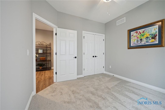 3343 Moonlit Pass, Monclova, OH 43542 - unfurnished bedroom with carpet floors, a closet, and ceiling fan