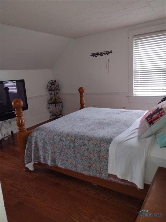 200 Pleasant St, Archbold, OH 43502 - bedroom featuring wood finished floors and lofted ceiling