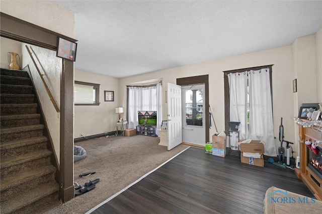 743 Clark St, Toledo, OH 43605 - living area featuring wood finished floors and stairway