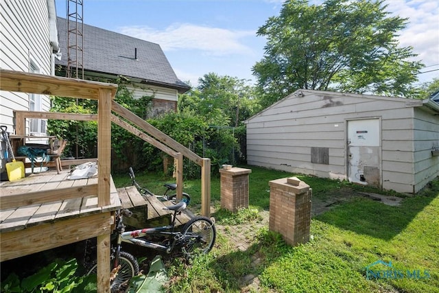 743 Clark St, Toledo, OH 43605 - view of grassy yard featuring stairs
