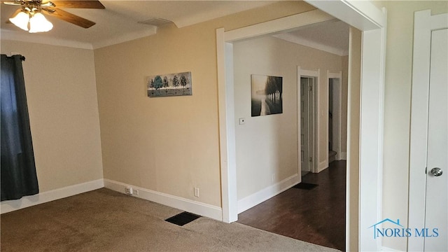 4024 Commonwealth Ave, Toledo, OH 43612 - empty room with ceiling fan and carpet flooring