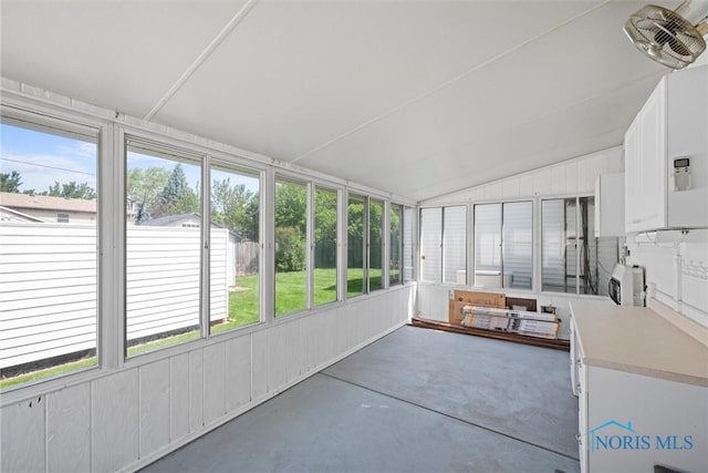 2521 Shallowford Dr, Toledo, OH 43611 - unfurnished sunroom featuring lofted ceiling and plenty of natural light