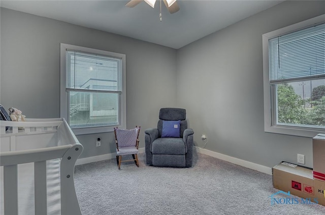525 Western Ave, Findlay, OH 45840 - carpeted bedroom featuring baseboards and a ceiling fan