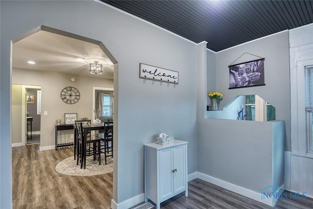 525 Western Ave, Findlay, OH 45840 - corridor with wood finished floors and arched walkways