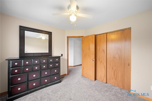 1528 Indian Creek Dr, Perrysburg, OH 43551 - unfurnished bedroom featuring carpet, a closet, and ceiling fan