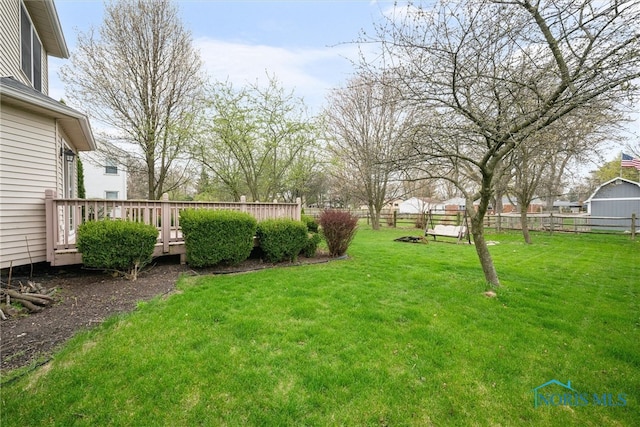 1528 Indian Creek Dr, Perrysburg, OH 43551 - view of yard with a deck