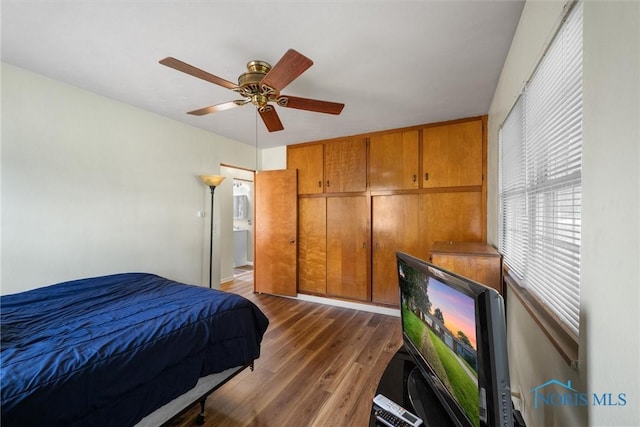 3171 Astor Ave, Toledo, OH 43614 - bedroom with wood finished floors and a ceiling fan