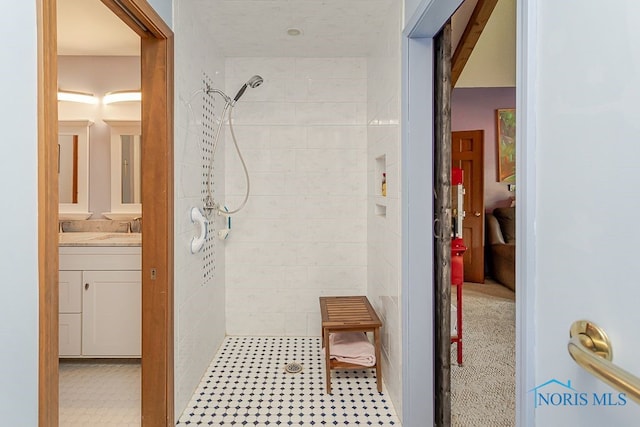 7325 Winsford Ln, Sylvania, OH 43560 - full bath with vanity and a tile shower
