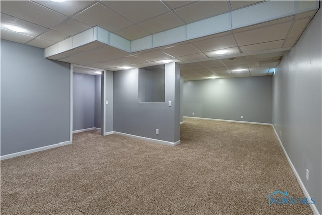 2325 Saint Roberts Ln, Toledo, OH 43617 - finished below grade area featuring carpet and a paneled ceiling