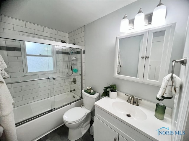 3822 Sylvan Wood Dr, Sylvania, OH 43560 - bathroom featuring vanity and shower / bath combination with glass door