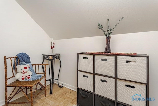 921 7th St, Maumee, OH 43537 - sitting room with baseboards and vaulted ceiling