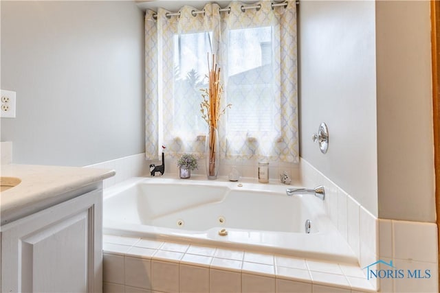 6666 Brick Yard Ct, Maumee, OH 43537 - bathroom with a tub with jets and vanity