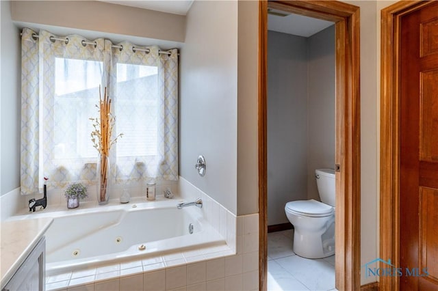 6666 Brick Yard Ct, Maumee, OH 43537 - bathroom with a whirlpool tub and tile patterned flooring