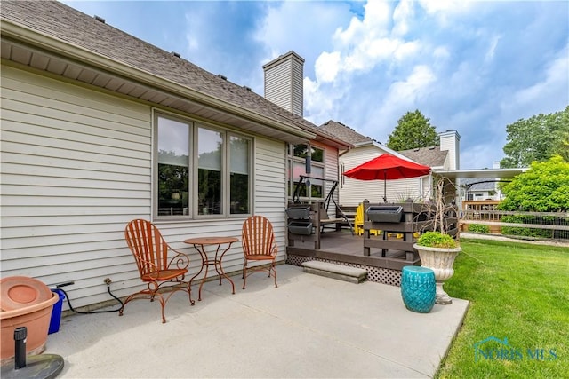 6666 Brick Yard Ct, Maumee, OH 43537 - view of patio / terrace featuring a deck
